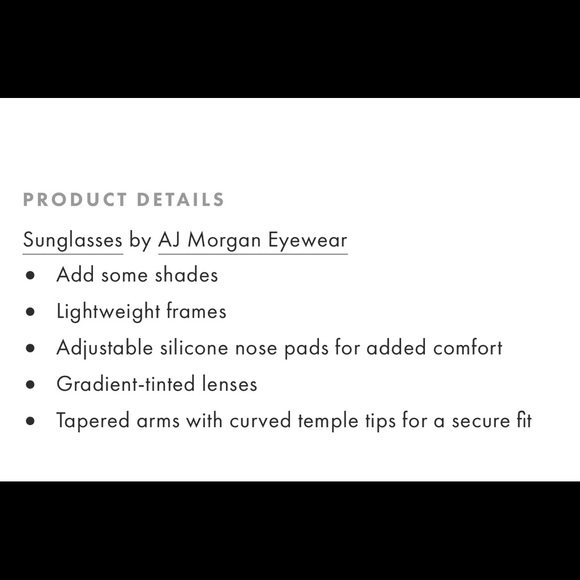 A.J. Morgan schedule Black sunglasses - Picture 4 of 4